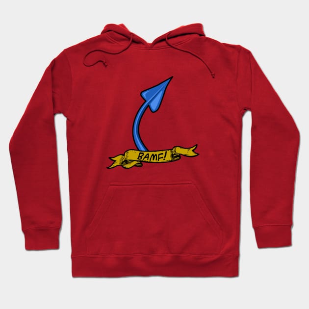 Nightcrawler Tail BAMF Tattoo Style Hoodie by EightUnder